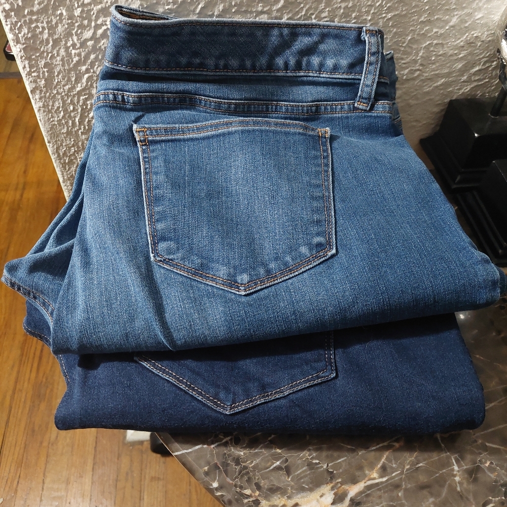 Lot Of 2 Plus Size 18W Jeans Mid Rise Jegging & Straight Leg A New Day St John